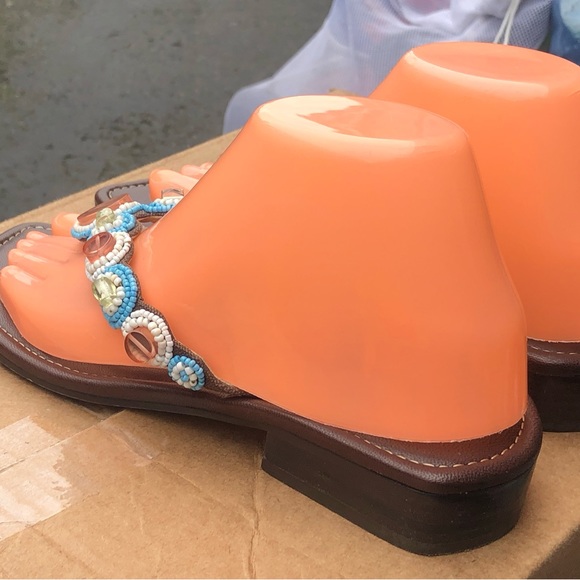 AK Anne Klein Thong Rhinestones Fli-Flop Sandals Size 7M - Picture 8 of 13